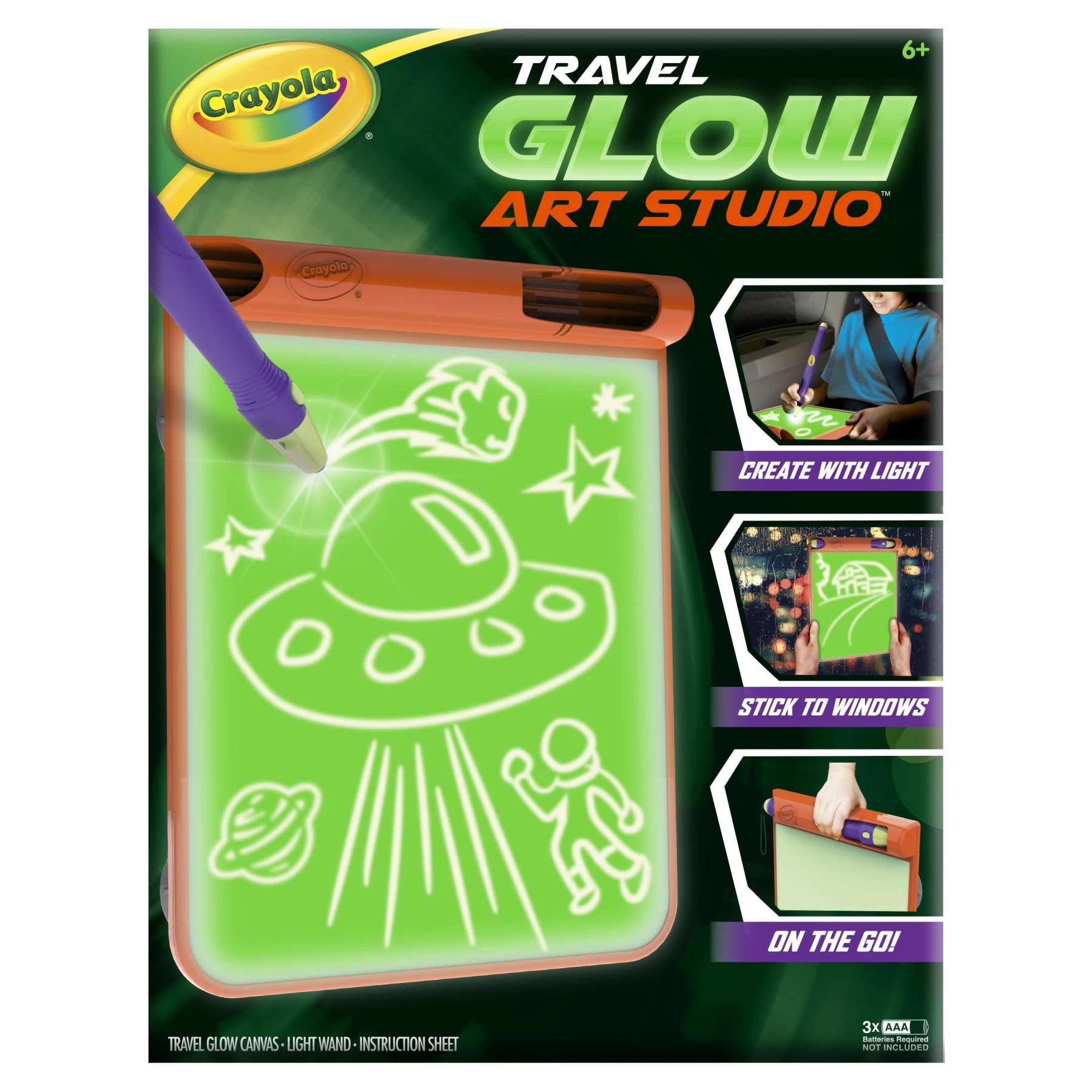 Crayola Glow Art Studio - Light-Up Drawing with Glow Canvas for Kids