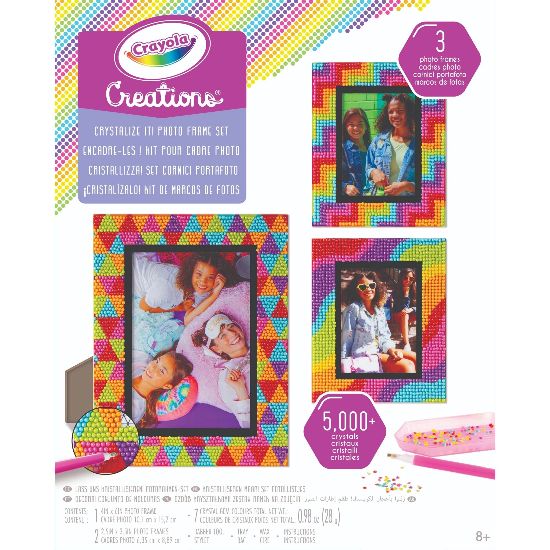 Crayola Creations Personalized Photo Frame Kit - 5000+ Rhinestones for Girls 8+ to Create Custom Frames