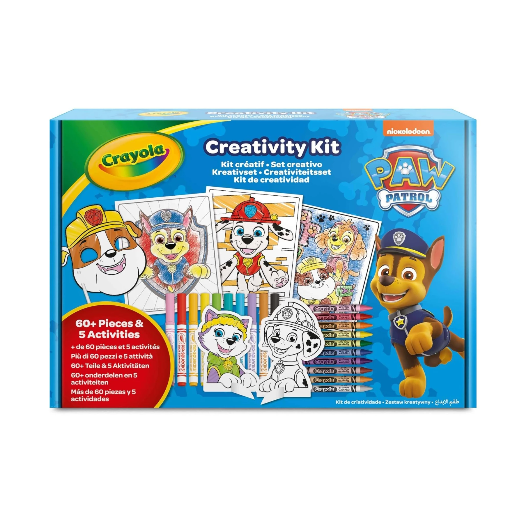Paw Patrol Creative Adventure Coloring Set - 60+ Pieces with Stickers, Fuzzy Pages & Washable Art Supplies