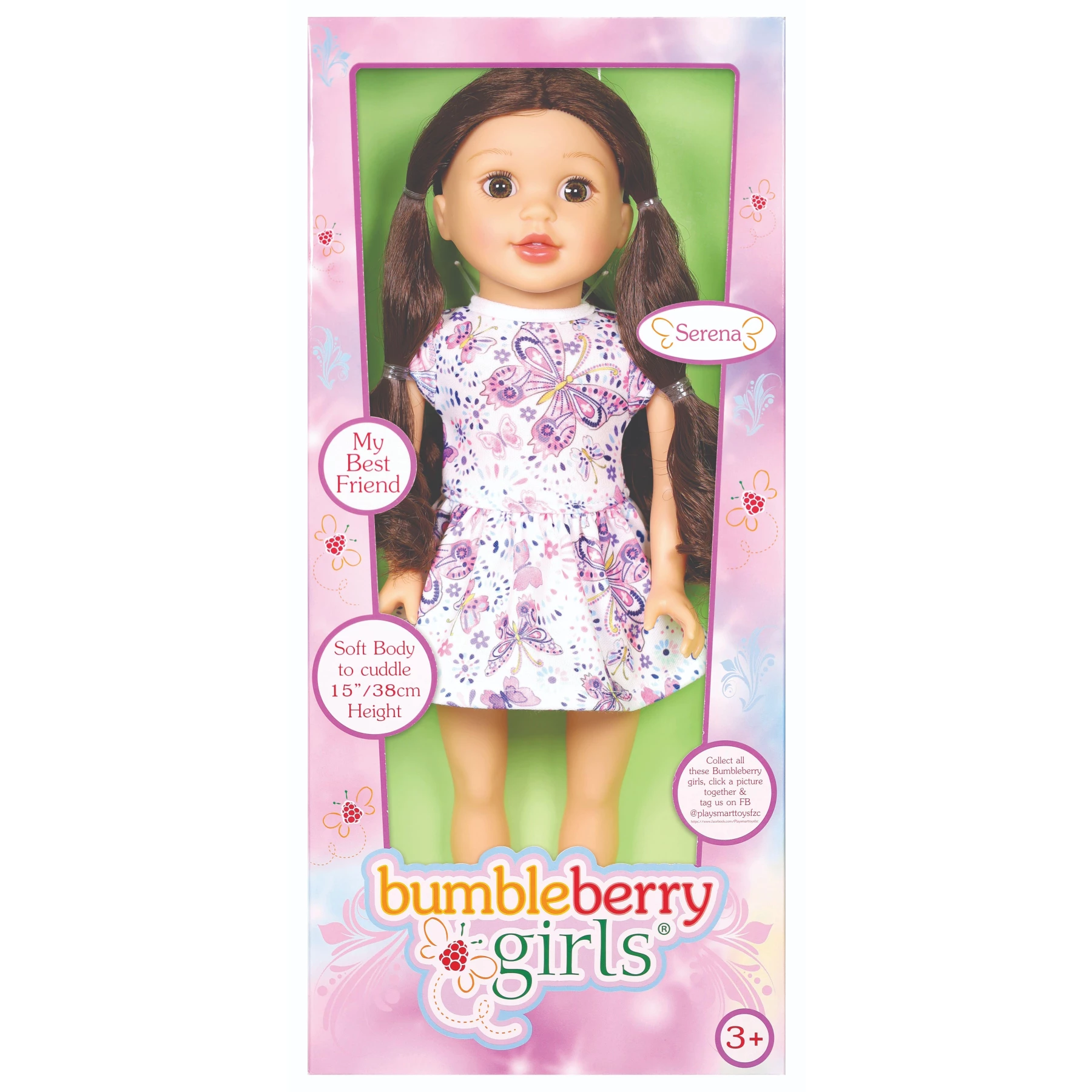 15" (38 CM) Articulated Caucasian Doll - Brown Hair & Brown Eyes