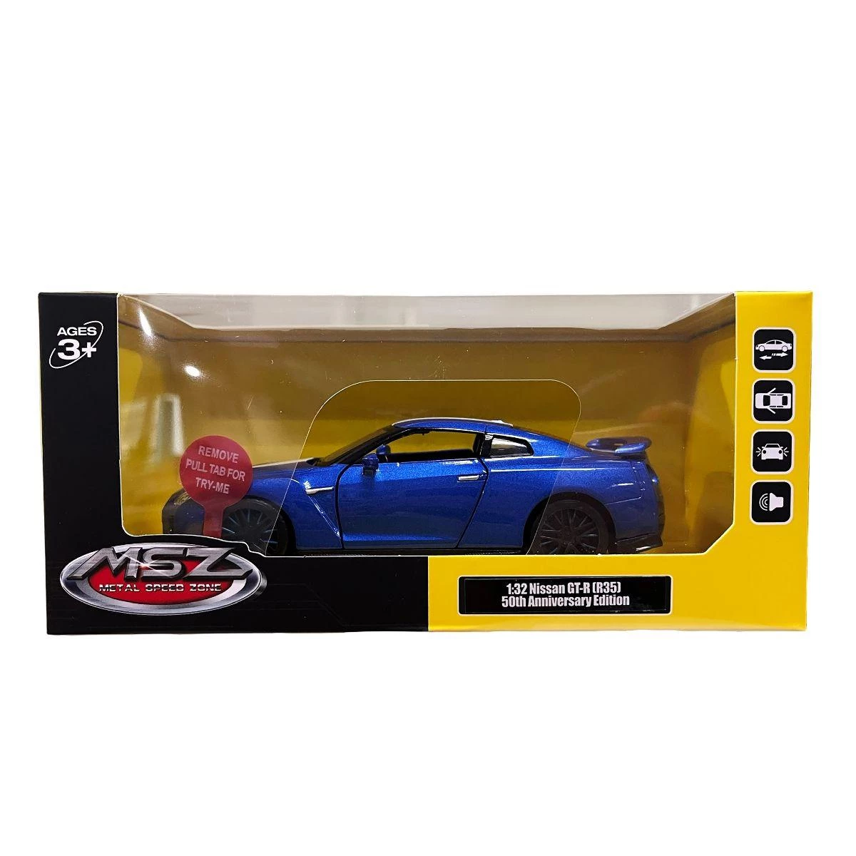 MSZ 1:32  Nissan GT-R (R35) Blue - Pull-Back Action