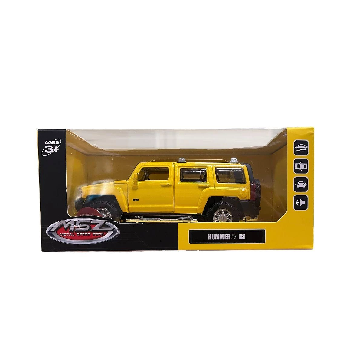 MSZ 1:32 Hummer H3 Yellow-Cast Model - Off-Road Adventure Replica