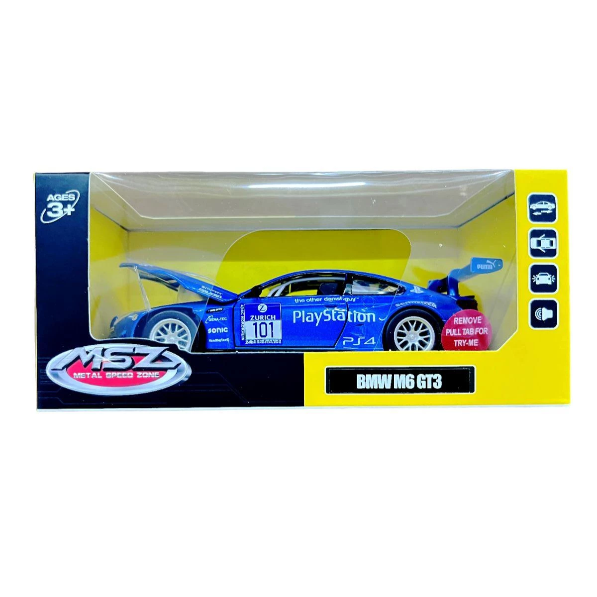 MSZ 1:32 BMW M6 GT3 Blue-Cast Model - Racing Icon Replica