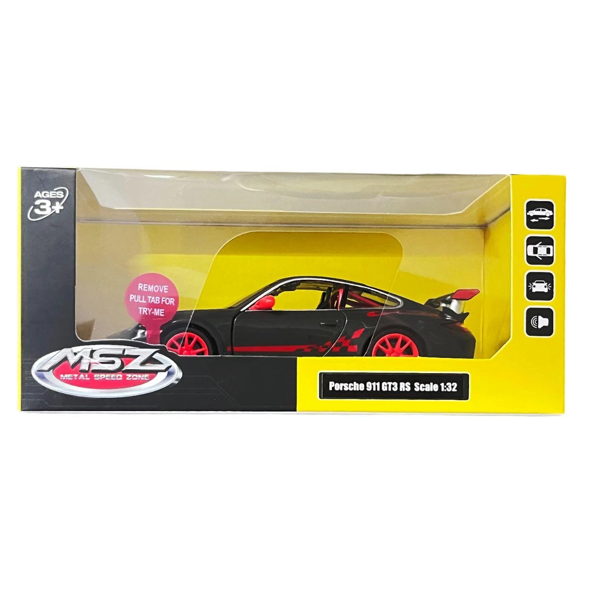MSZ 1:32 Porsche 911  GT3 RS Dark Grey - High-Performance Sports Car Replica