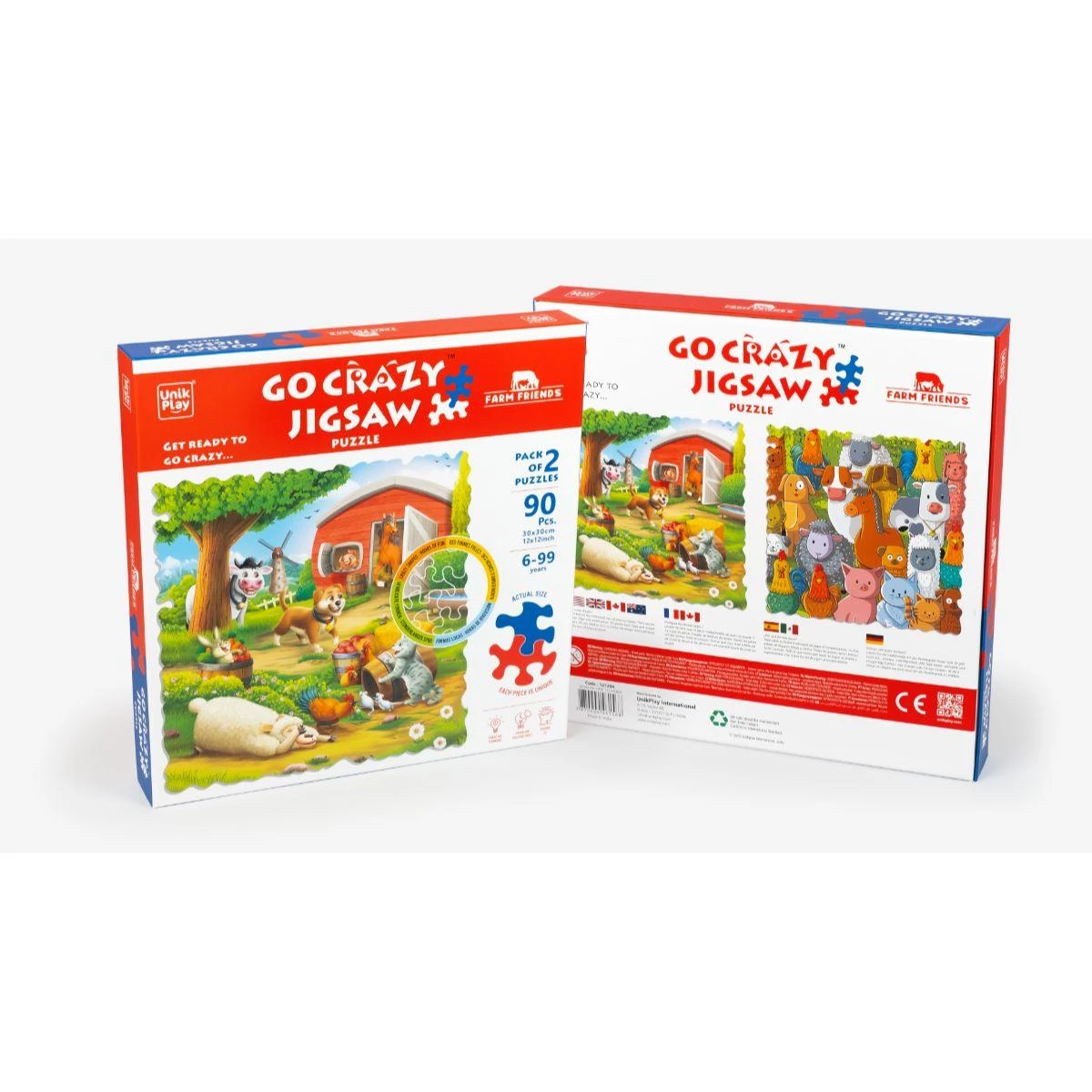 Unikplay Go Crazy Jigsaw - Farm | Fun & Challenging Educational Play