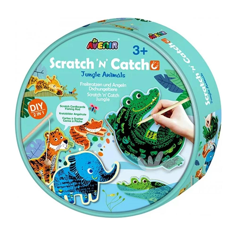 Avenir Scratch 'N' Catch - Jungle Animals | Interactive Scratch Art & Fishing Game for Kids