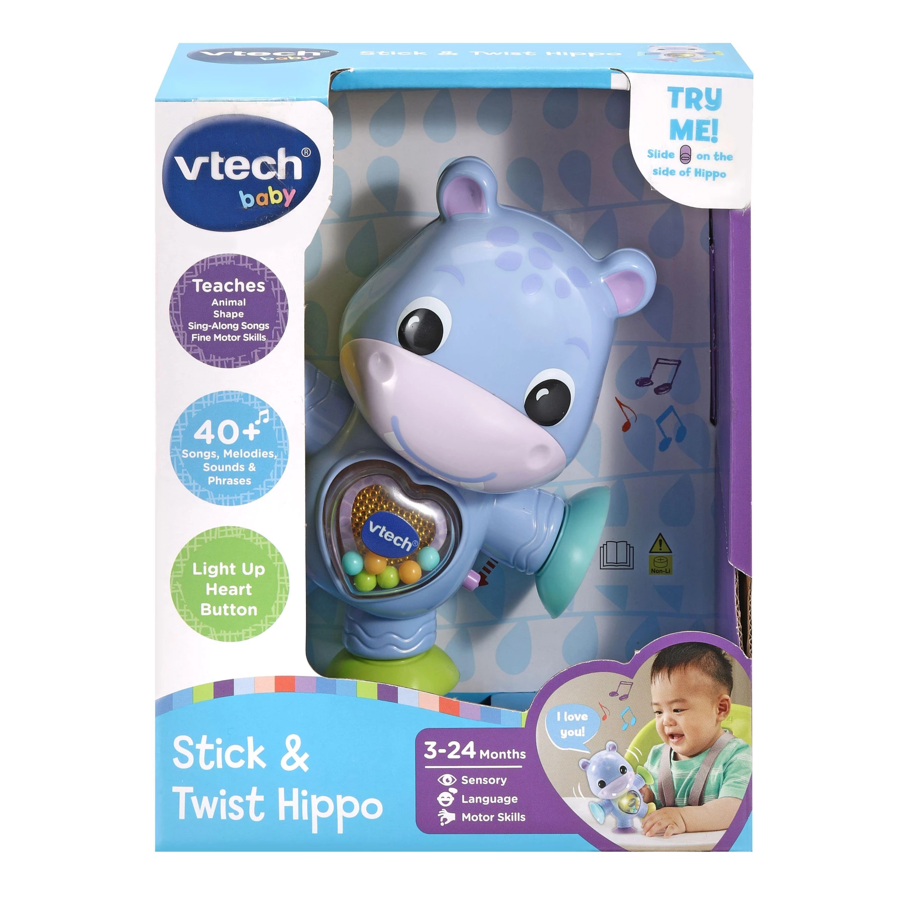 Vtech STICK & TWIST HIPPO - Interactive Toy for Babies