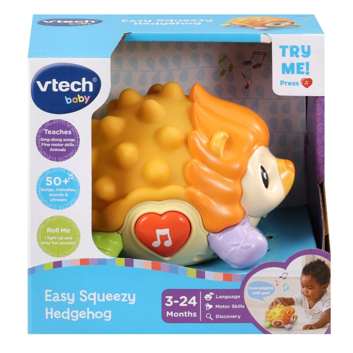 Vtech EASY SQUEEZY HEDGEHOG - Interactive Toy with Fun Sounds & Songs by VTech®