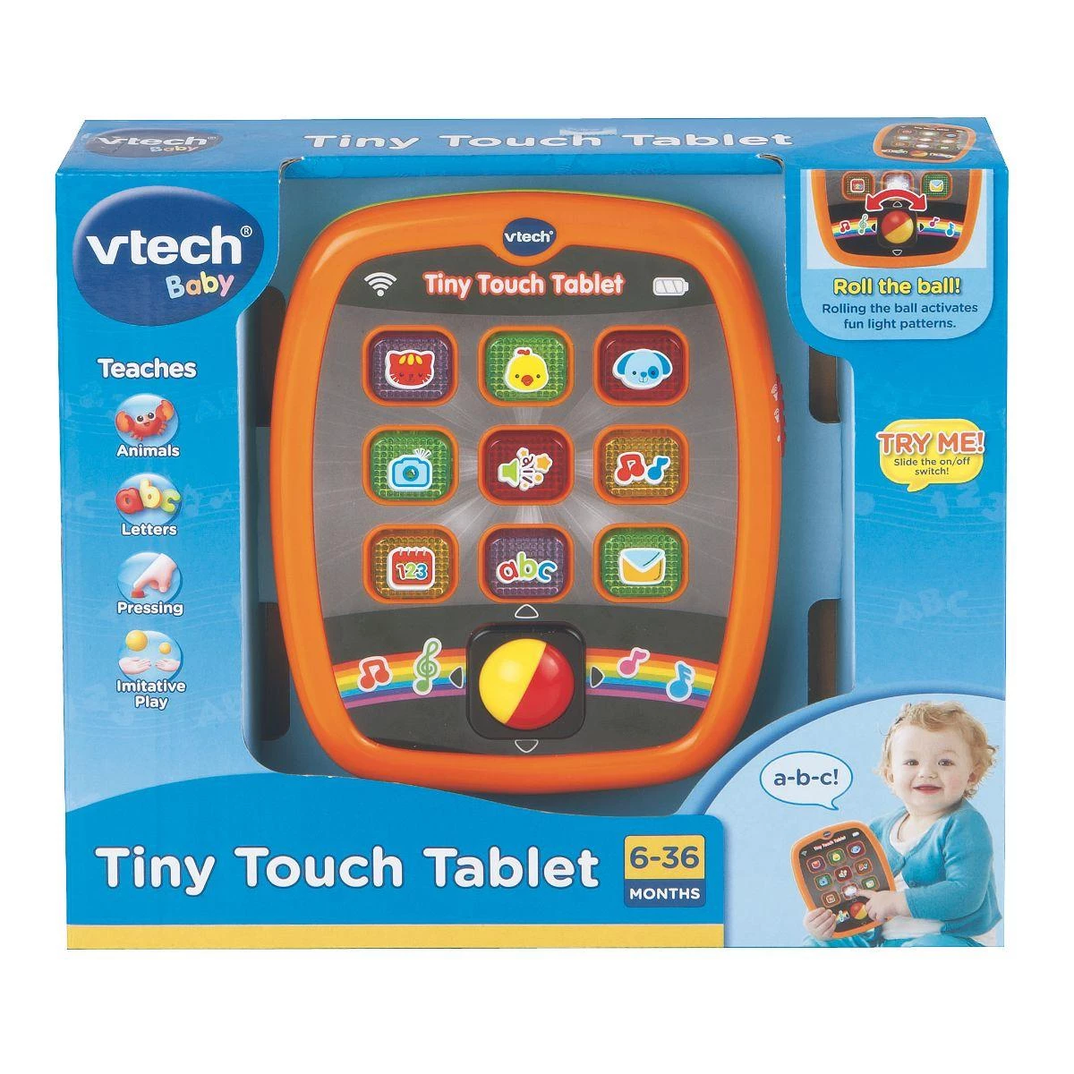 Vtech TINY TOUCH TABLET - Educational Learning Toy for Letters, Numbers, and Animals
