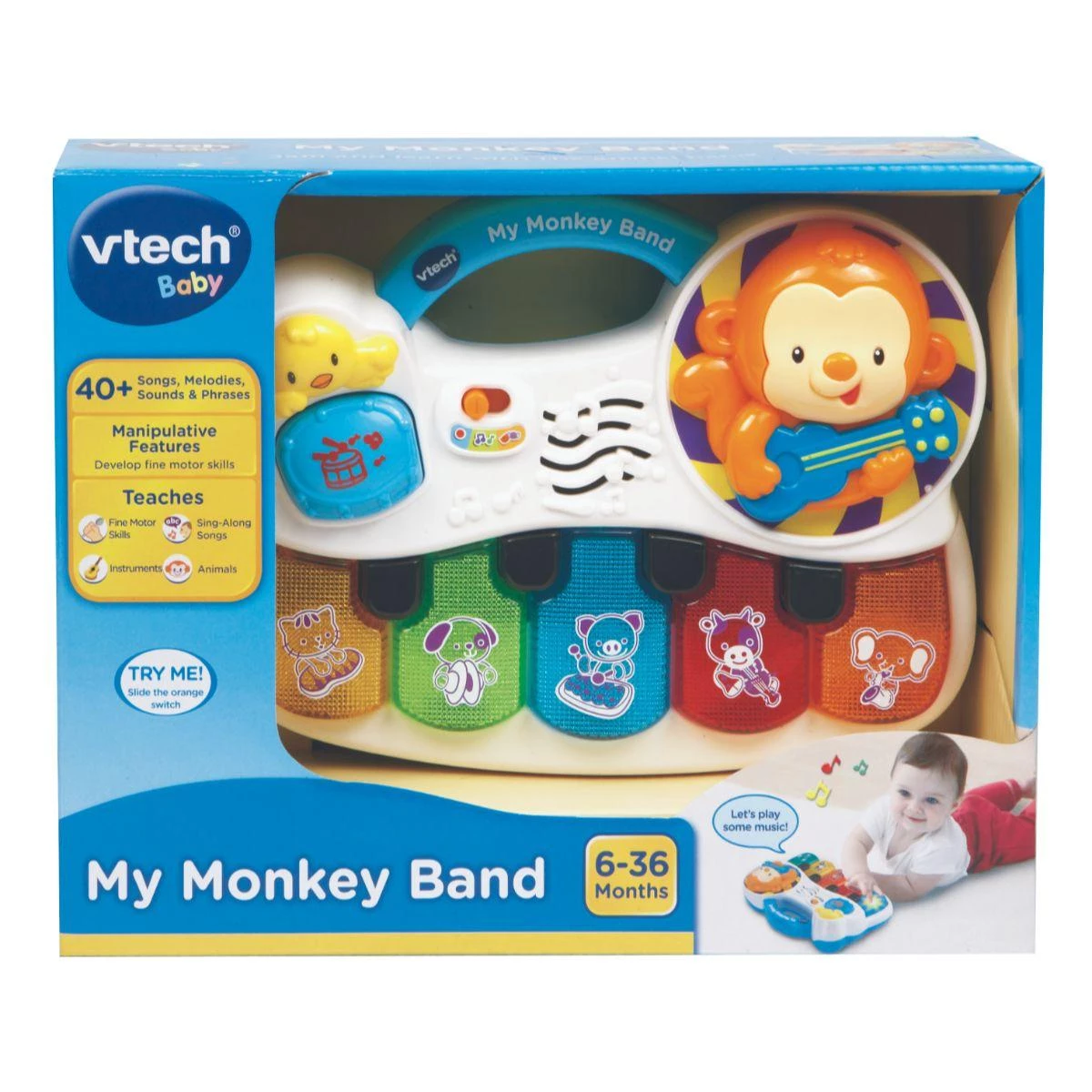 Vtech MY MONKEY BAND - Interactive Music Toy with Sing-Along Songs and Flashing Piano Keys