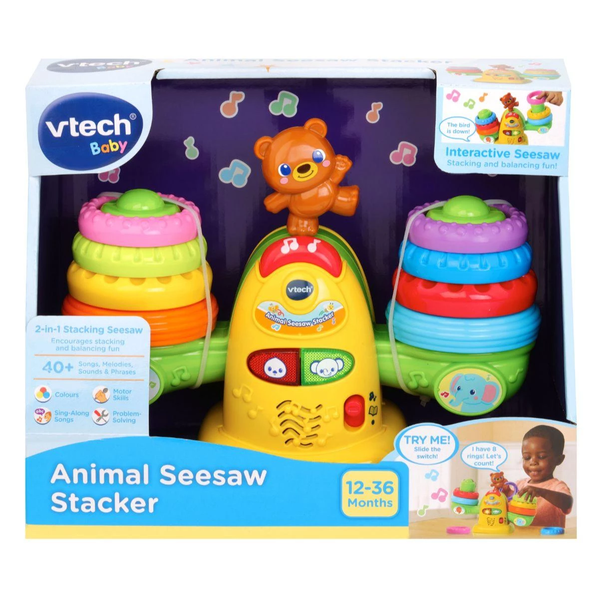 VTech ANIMAL SEESAW STACKER - Interactive Animal & Number Learning Toy