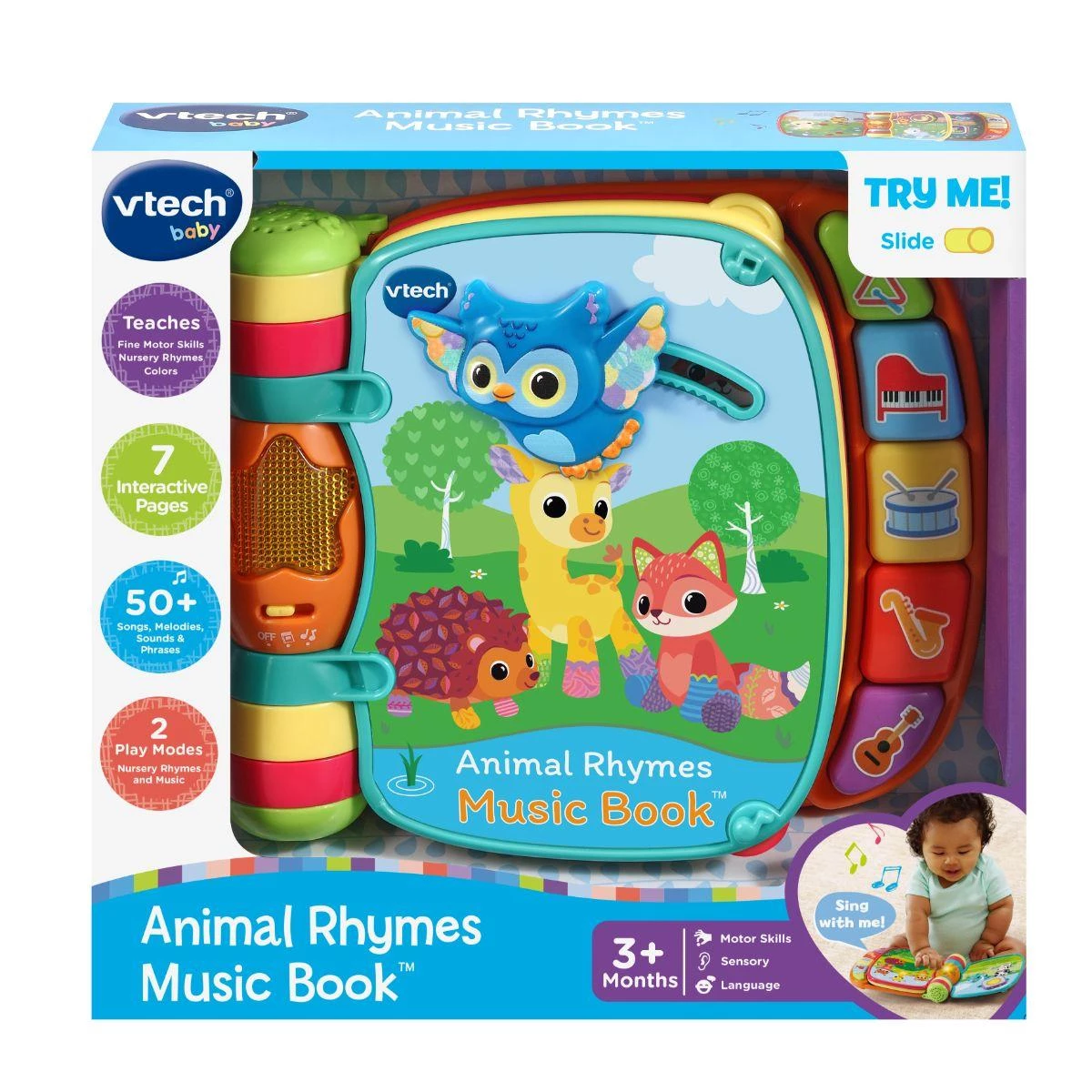 Vtech Animal Rhymes Music Book (VTUS) - Interactive Musical Learning Toy