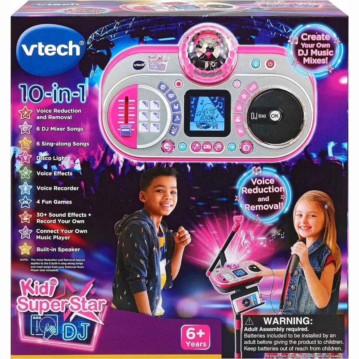 Vtech KidiSuper Star DJ, Pink - Karaoke & DJ Mixer with Microphone