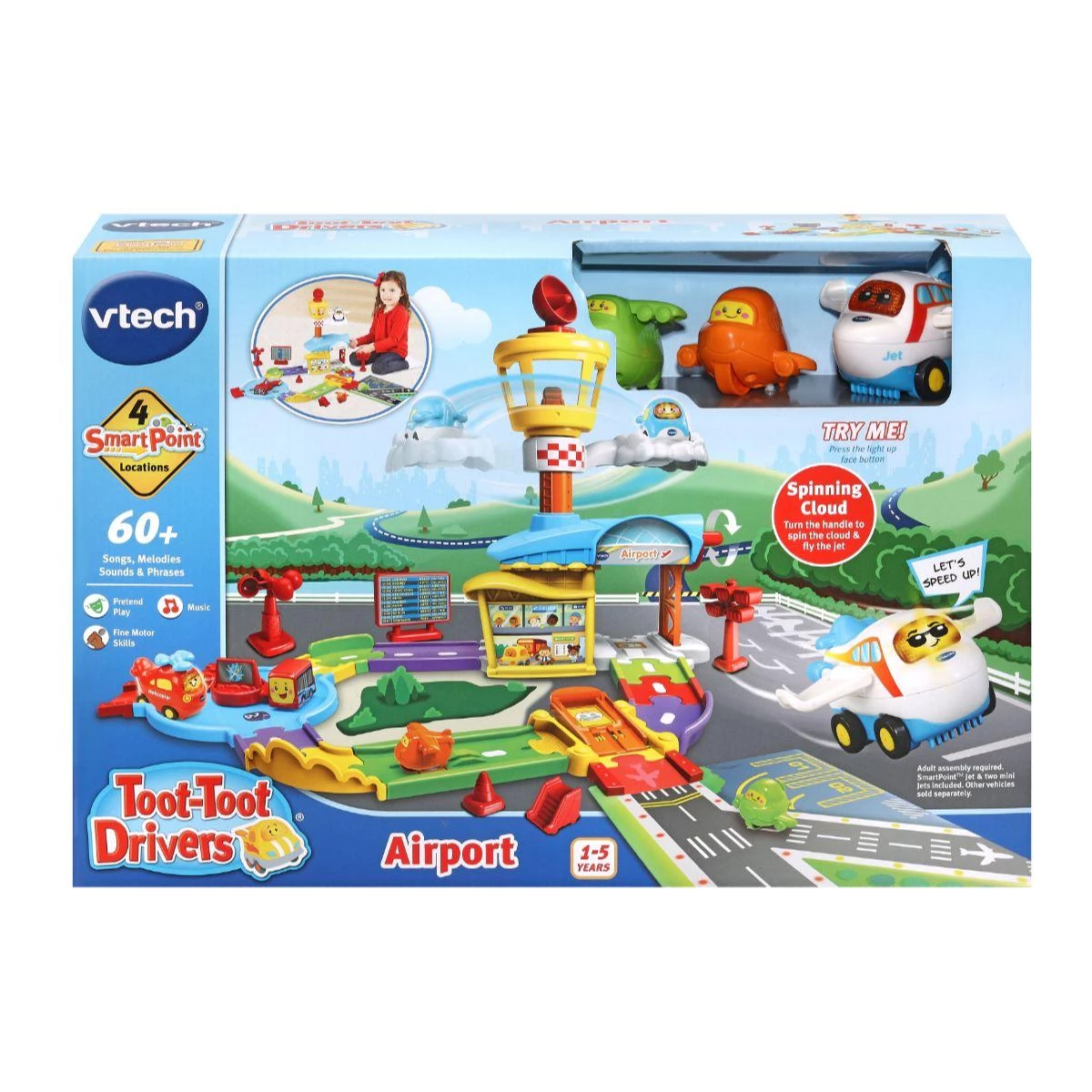 Vtech Toot-Toot Drivers Airport (VTUK) - Interactive Playset with SmartPoint Jet