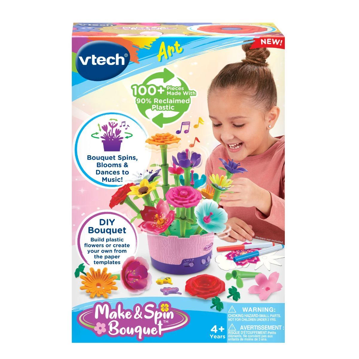 Vtech FLOWER GO ROUND - Creative Flower Building Set for Kids