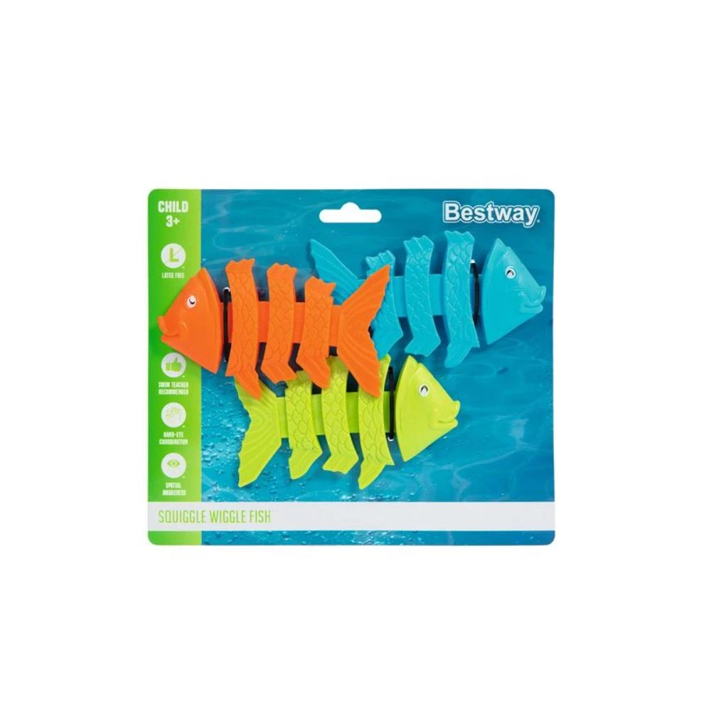 Bestway Hydro-Swim Squiggle Wiggle Dive Fish – Fun Pool Diving Toys