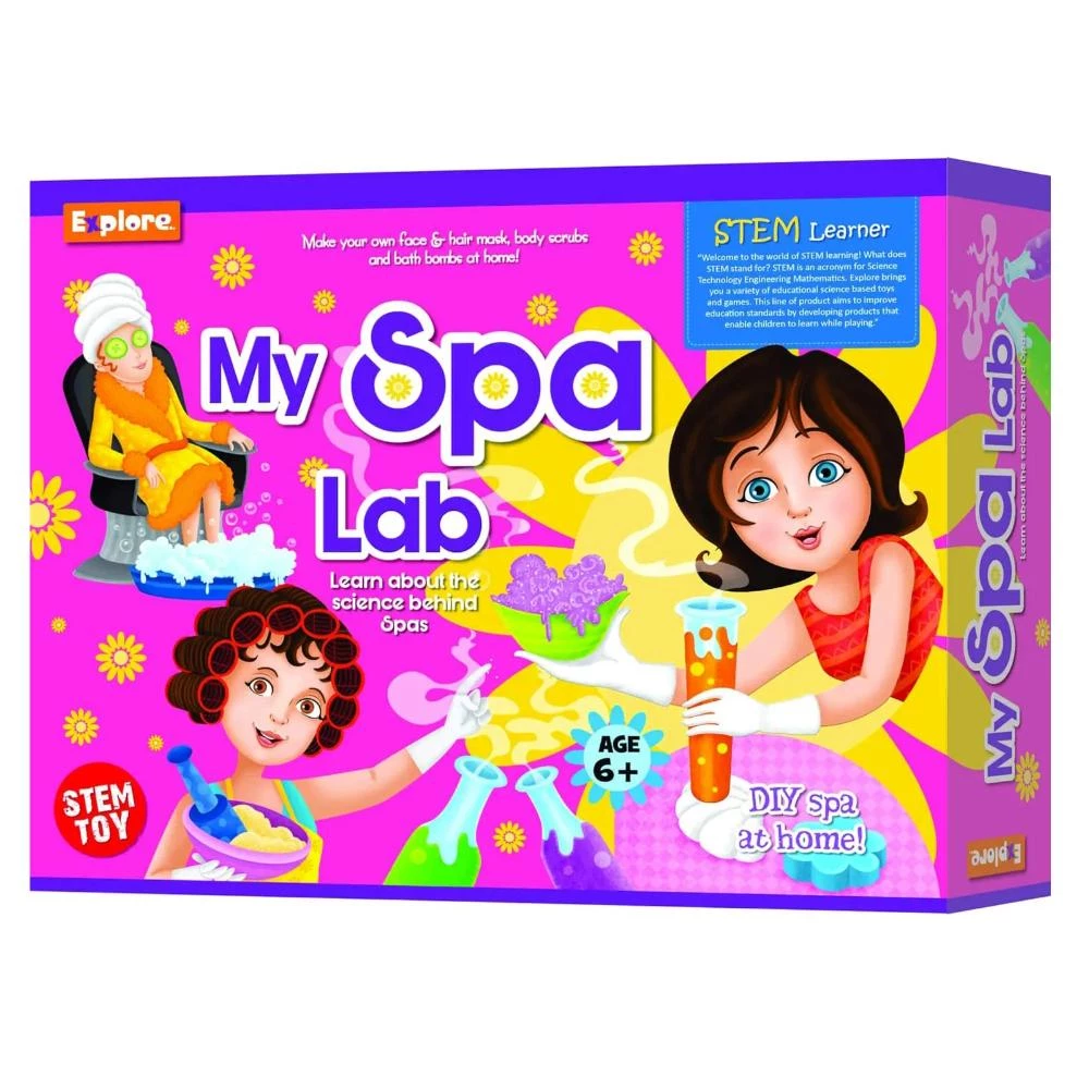 My Spa Lab - DIY Science Kit for Kids to Make Bath Bombs, Scrubs & Scented Bath Salts