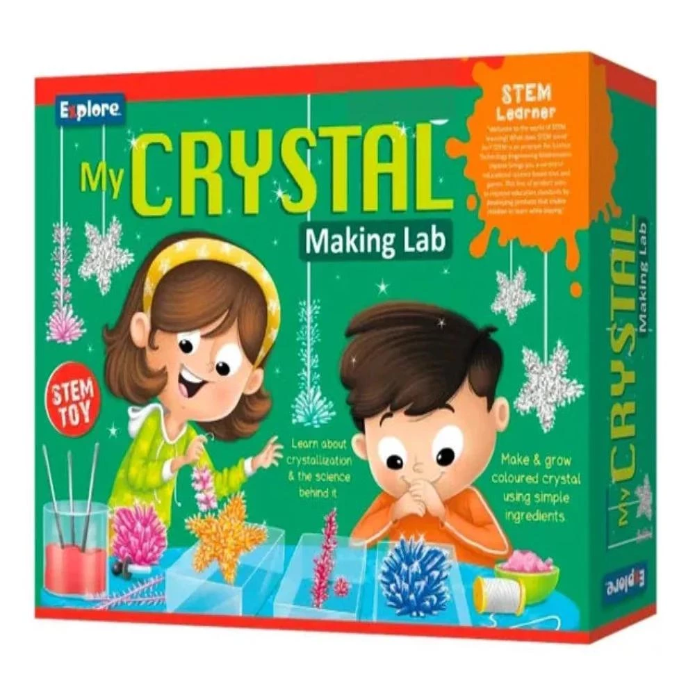 My Crystal Making Lab - DIY Science Kit for Kids to Grow Colourful Crystals & Learn Crystallization