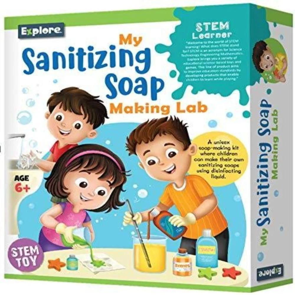 My Sanitizing Soap Making Lab - DIY Science Kit for Kids to Make Colourful, Scented Antibacterial Soaps