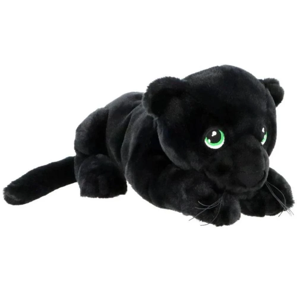 25cm Keeleco Black Jungle Cat - Eco-Friendly Soft Plush Toy for Kids