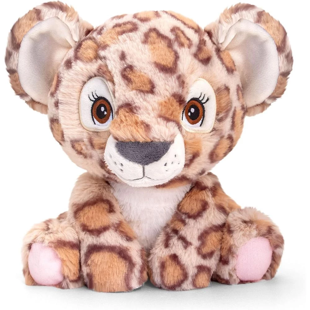 25cm Keeleco Adoptable World Clouded Leopard - Eco-Friendly Soft Plush Toy for Kids