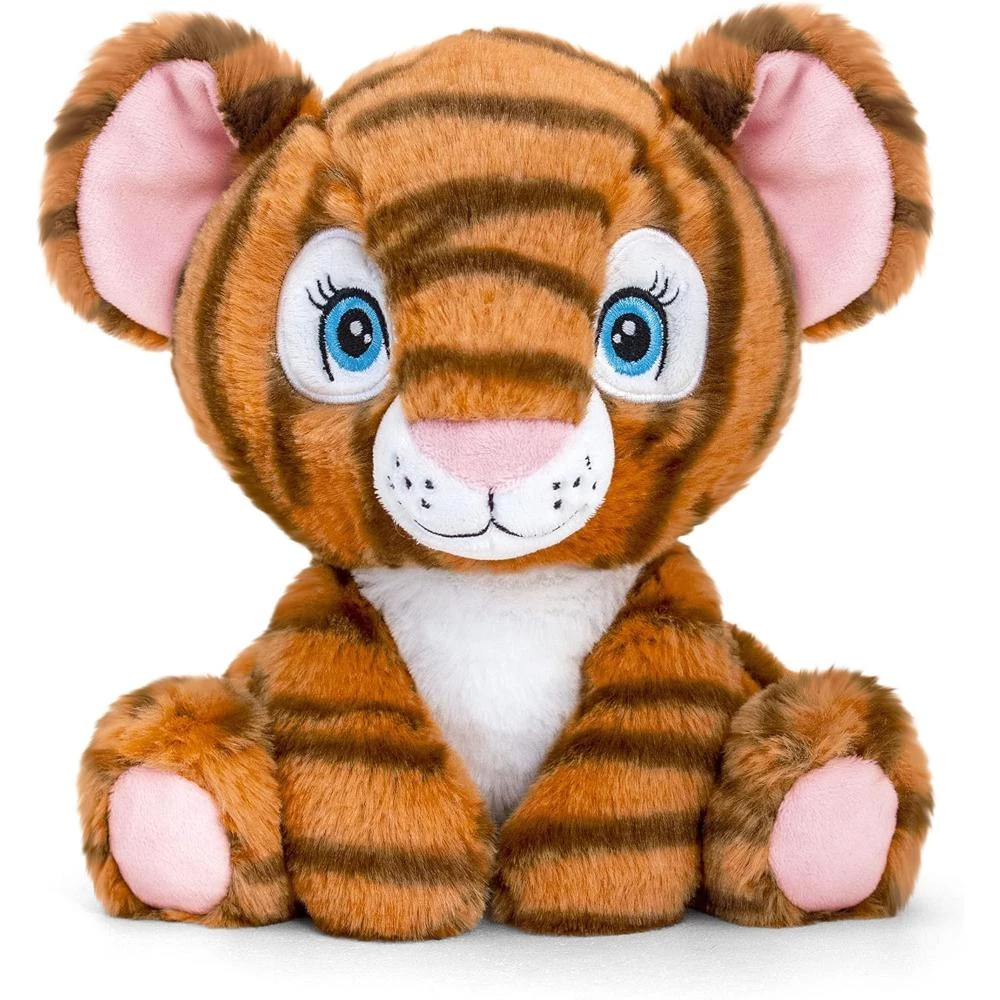 25cm Keeleco Adoptable World Tiger - Eco-Friendly Soft Plush Toy for Kids