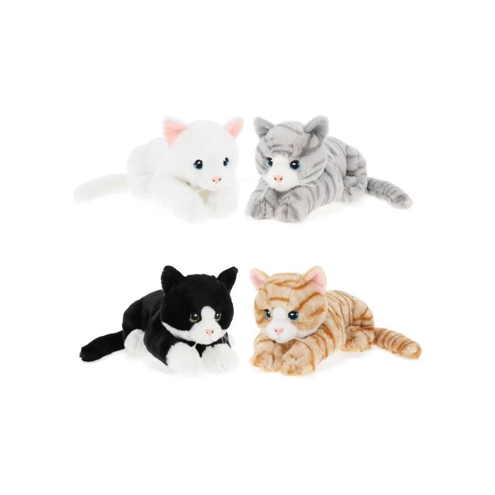22cm Keeleco Kittens - 4 Assorted Eco-Friendly Soft Plush Toys for Kids