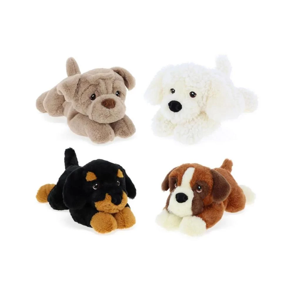 22cm Keeleco Puppies - 4 Assorted Eco-Friendly Soft Plush Toys for Kids