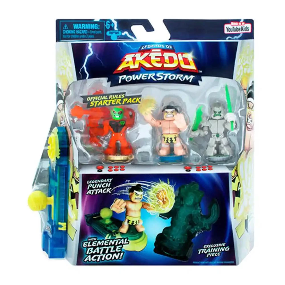 Akedo Series 4 Power Storm Starter Pack - Power Punch Action Figure with Battle Controller