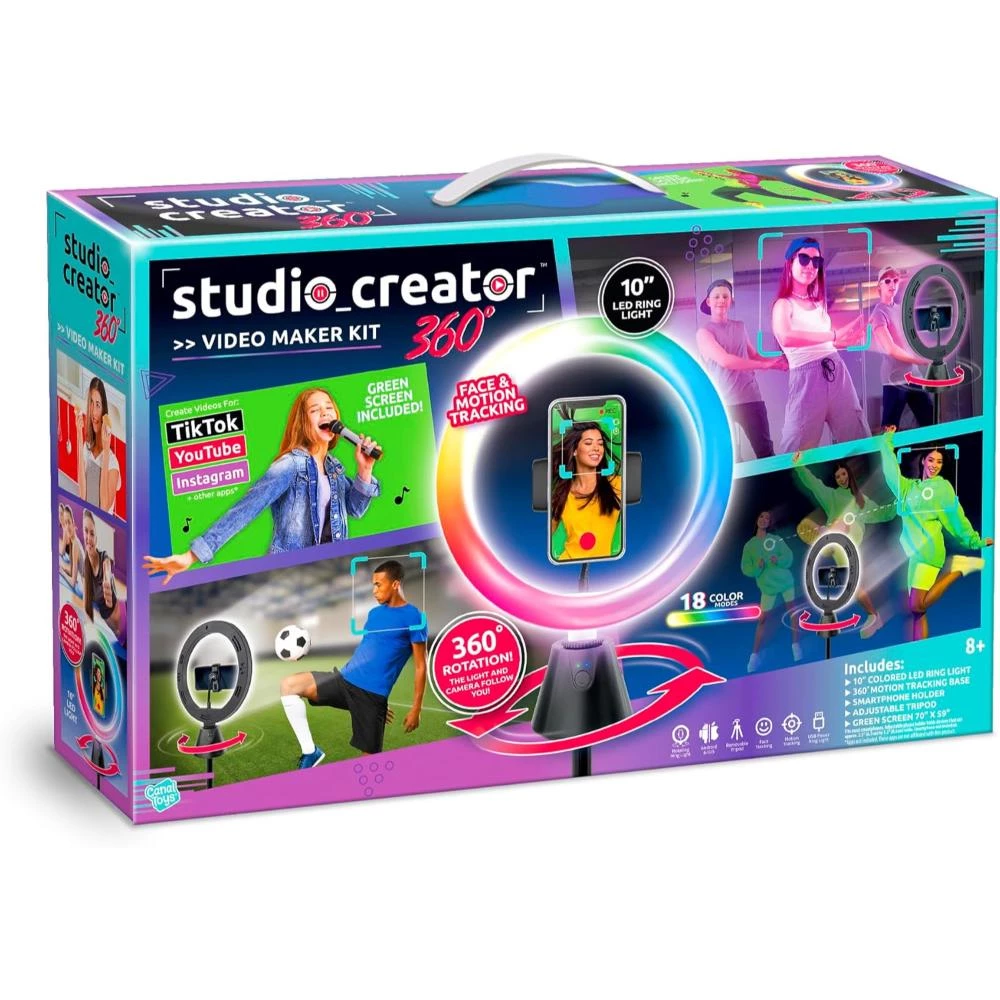 Studio Creator 360° Rotating Studio - Video Creator Set with Light & Motion Base