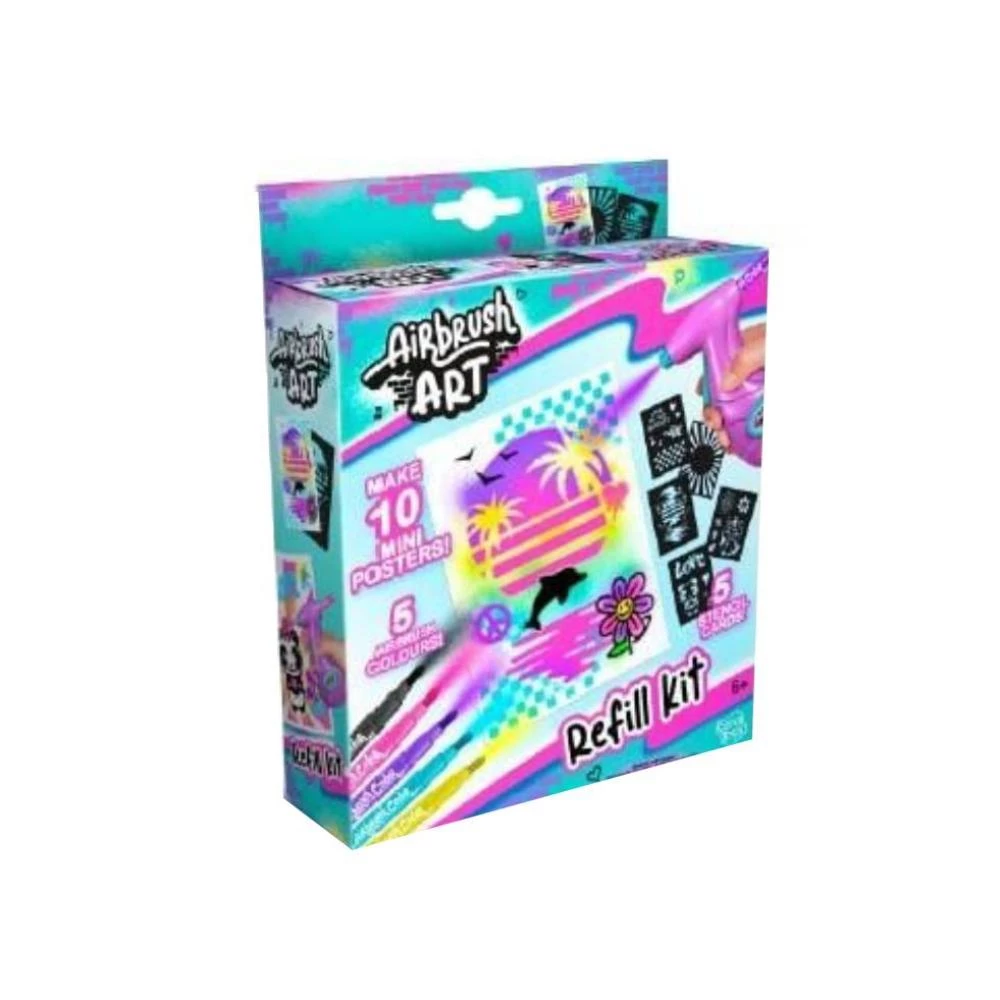 Airbrush Art Refill - Extra Colors and Stencils for Ongoing Creative Play