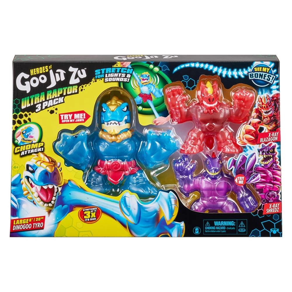 Goo Jit Zu Ultra Raptor Dino 3 Pack - Exclusive