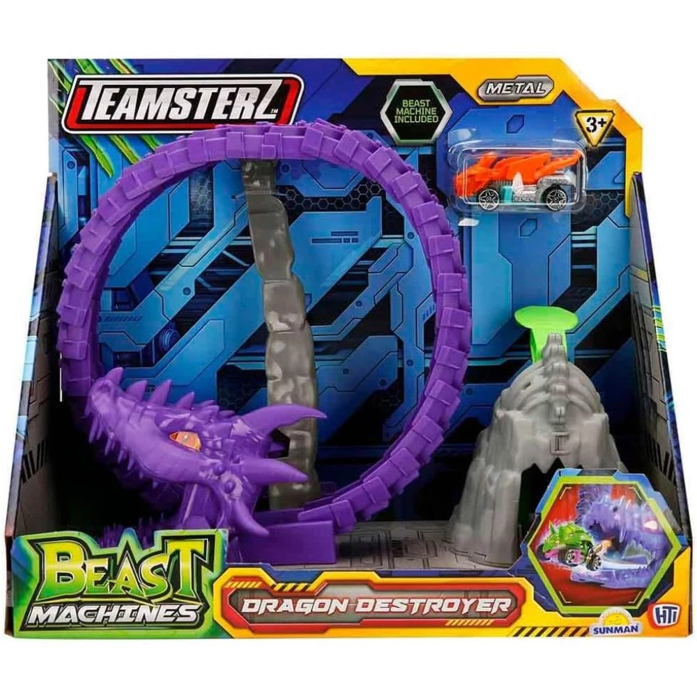 Teamsterz Beast Machine Dragon Destroyer Playset with 1 Die-Cast Car