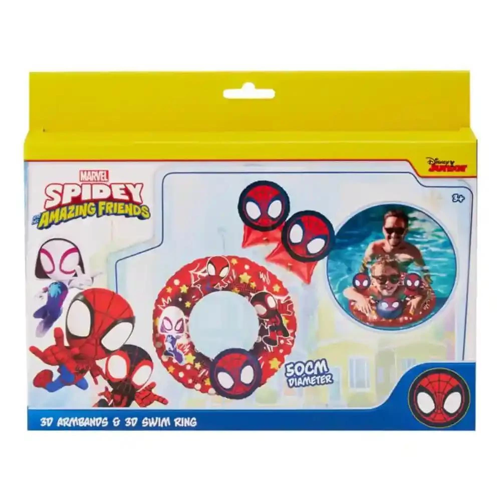 Bundle Marvel 3D Arm Band & Swim Ring - Spidey - 50 CM - Color Box