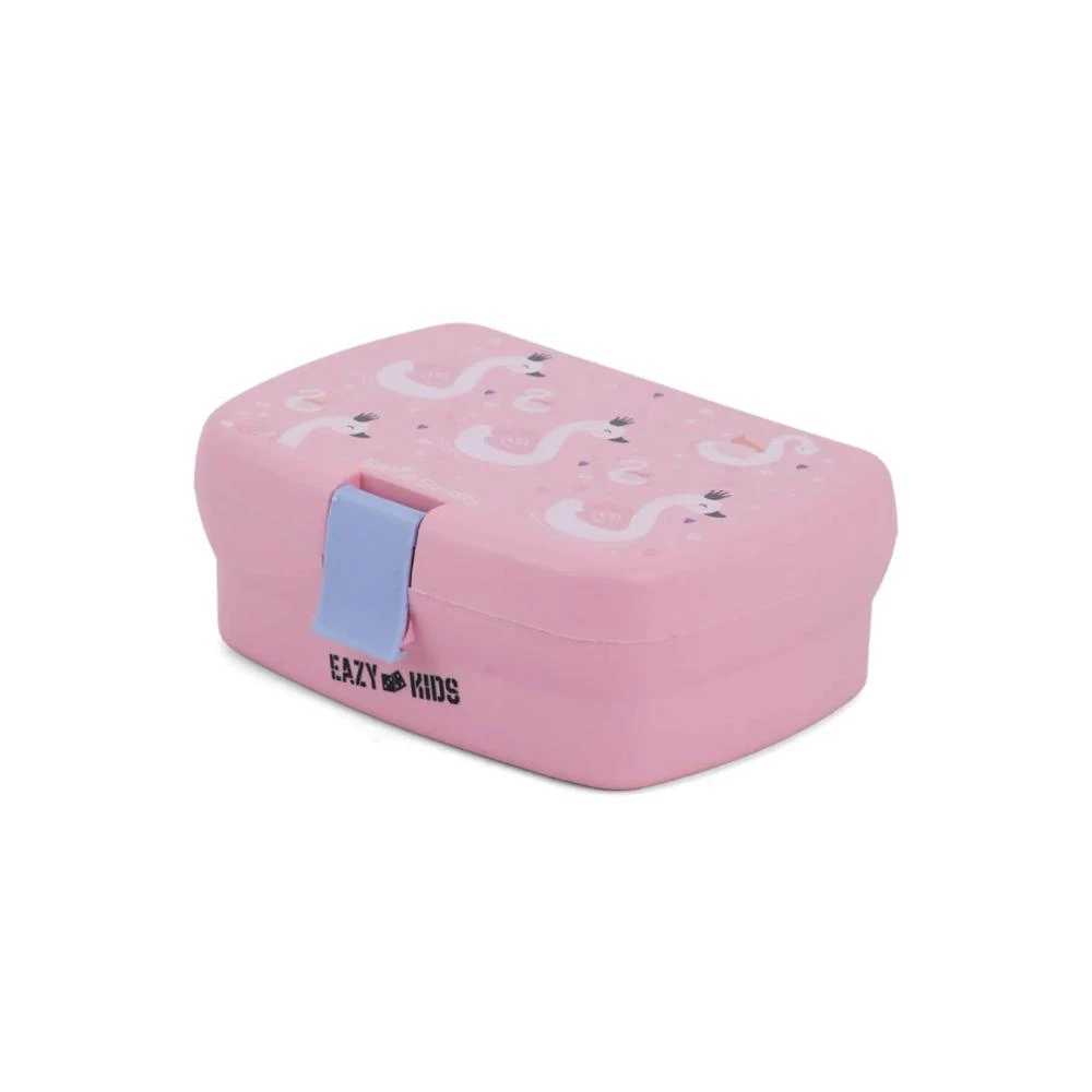Eazy Kids Bento Lunch Box - Flamingo Pink | Leakproof 850ml 2-Compartment Tiffin for Kids | BPA Free by SAMBOX