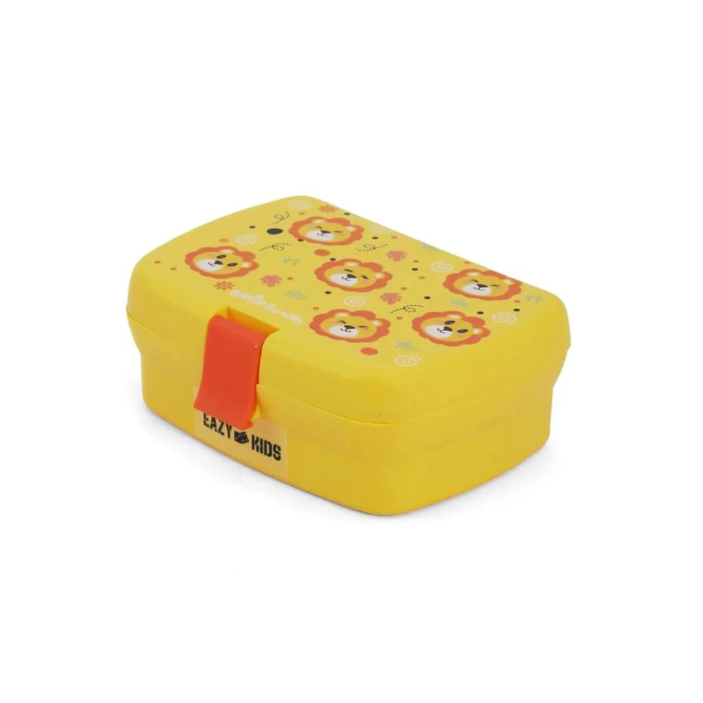 Eazy Kids Bento Lunch Box - Tiger Yellow | 850ml Leakproof 2-Compartment Tiffin for Kids | BPA Free by SAMBOX