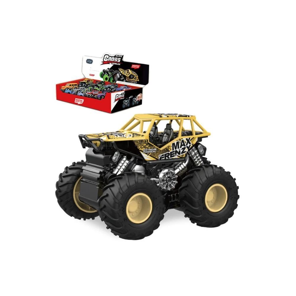 Little Story 8 Pcs 4X4 Inertia Toy Car Set | Off-Road Monster Trucks for Kids | Friction Powered Vehicles by SAMBOX