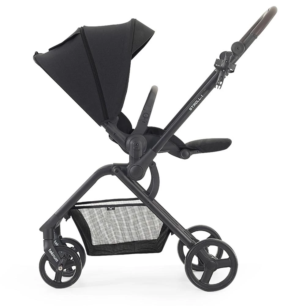 Teknum STROLL-1 Travel System with Reversible Stroller and Baby Car Seat - Black