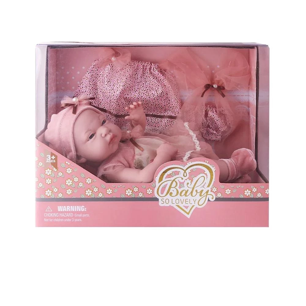 Baby So Lovely 12-Inch Primary Silicone Doll - Realistic Soft Doll for Girls