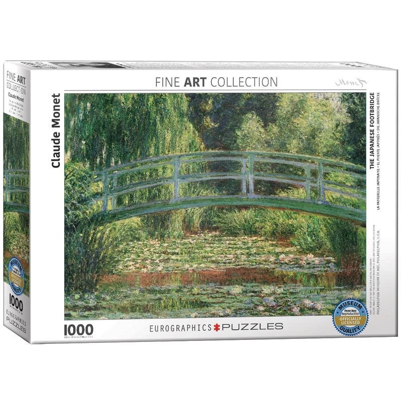 EuroGraphics The Japanese Footbridge 1000-Piece Puzzle  Stunning Monet Art Puzzle
