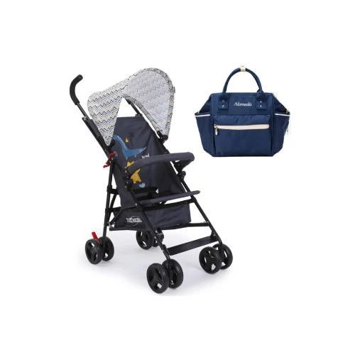 Teknum Eco Lite Stroller & Alameda Ace Diaper Bag Combo -Yellow Wave Travel Set by SAMBOX