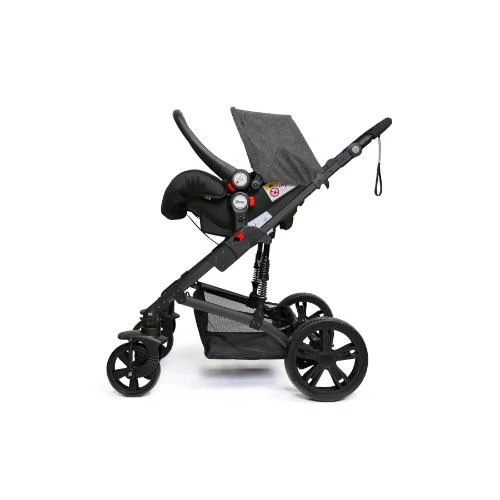 Teknum 3-in-1 Pram Stroller with Infant Car Seat Bundle -Space Grey | Sleeping Bassinet | Extra Wide Seat | 360° Rotating Wheels | Fully Reclinable | Coffee Holder | Spill Proof Mat | Newborn to 3 Years