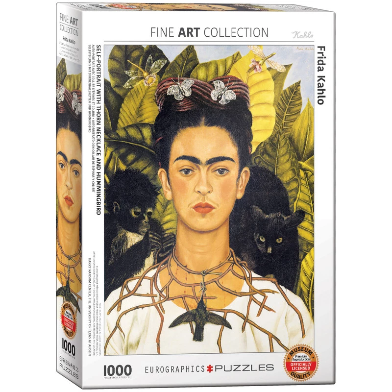 EuroGraphics Self-Portrait w/ Thorn Necklace & Hummingbird by Frida Kahlo 1000-Piece Puzzle  Iconic Art Puzzle for Art Lovers
