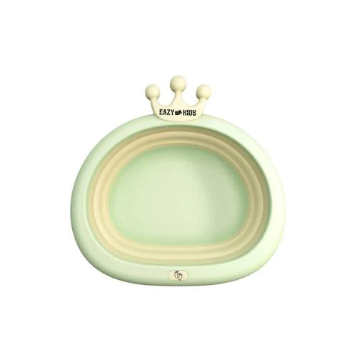 Eazy Kids Collapsible Royal Wash Basin for Baby -Green, Portable Foldable Multipurpose Tub by SAMBOX