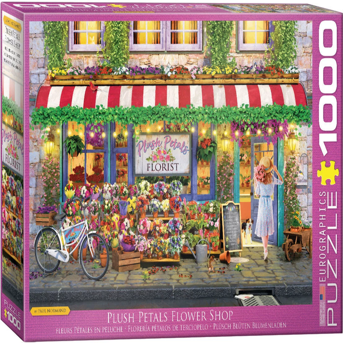 EuroGraphics Plush Petals Florist 1000-Piece Puzzle  Colorful Floral Art Puzzle for Adults