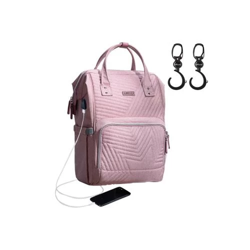 Sunveno Diaper Bag -Nova Pink with USB Port & Stroller Hooks by SAMBOX