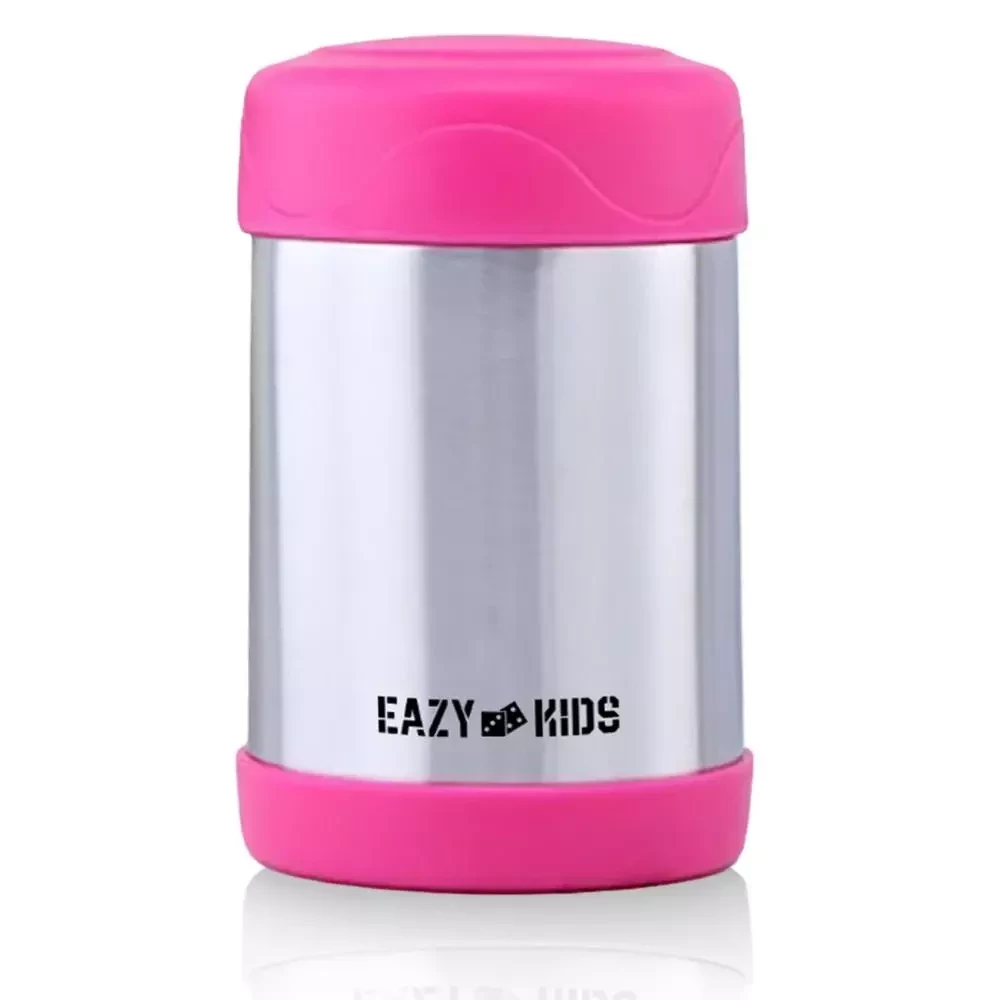 Eazy Kids Jumbo Insulated Jar 450ml -Pink Stainless Steel Thermal Food Container by SAMBOX
