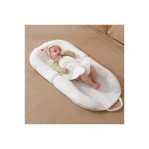 Sunveno DuPont Baby Nest Wings -White, Cozy Portable Baby Lounger with Anti-Reflux Design