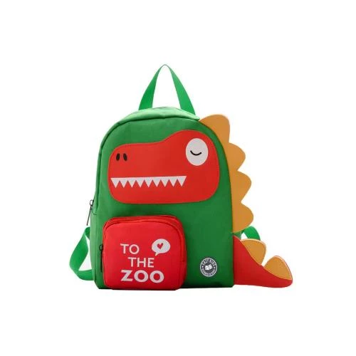 Eazy Kids Steg Aurous Dinosaur School Bag -Green Preschool Backpack with Spikes & Tail by SAMBOX