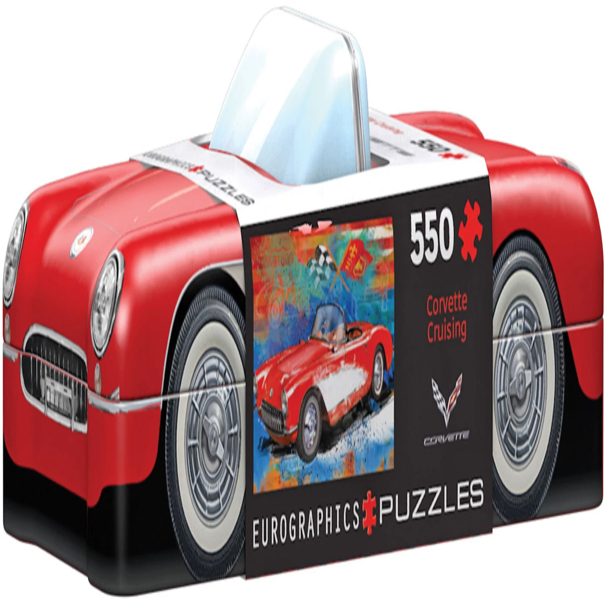 EuroGraphics Corvette Cruising 550-Piece Puzzle in a Collectible Tin  Classic Car Puzzle